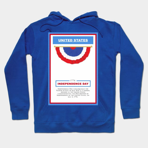 Independence Day - United States - For 4th of july - Print Design Poster - 17062010 Hoodie by Semenov